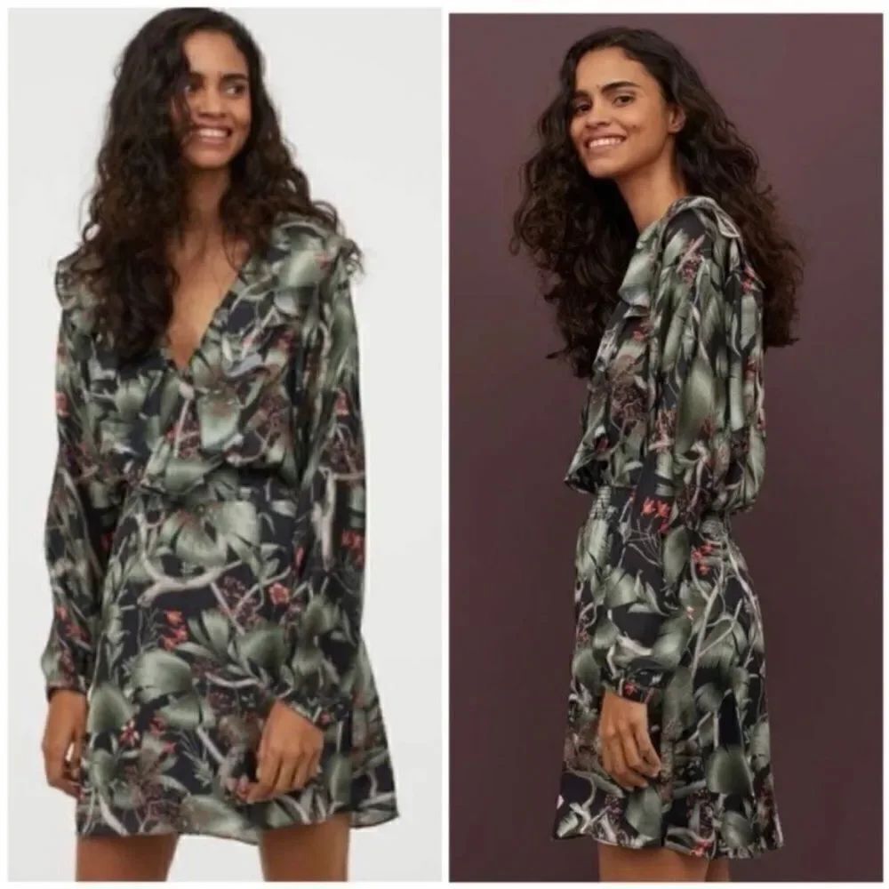 Johanna Ortiz x H&MFloral Print Long Sleeve Dress, XL